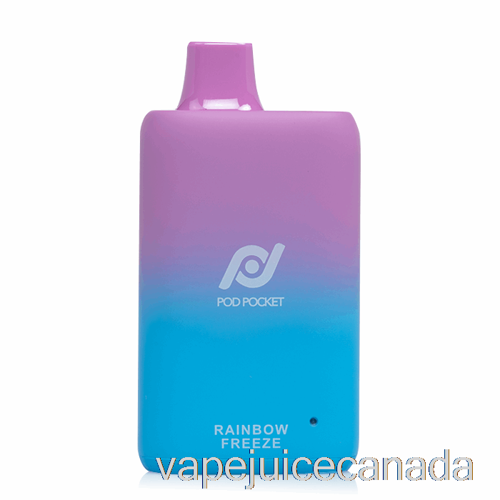 Vape Disposable Canada Pod Pocket 7500 0% Zero Nicotine Disposable Rainbow Freeze